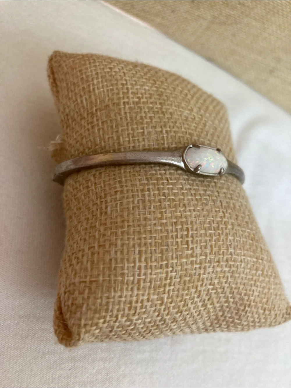 Kendra Scott Hinged Bracelet with Faux Opal Stone
